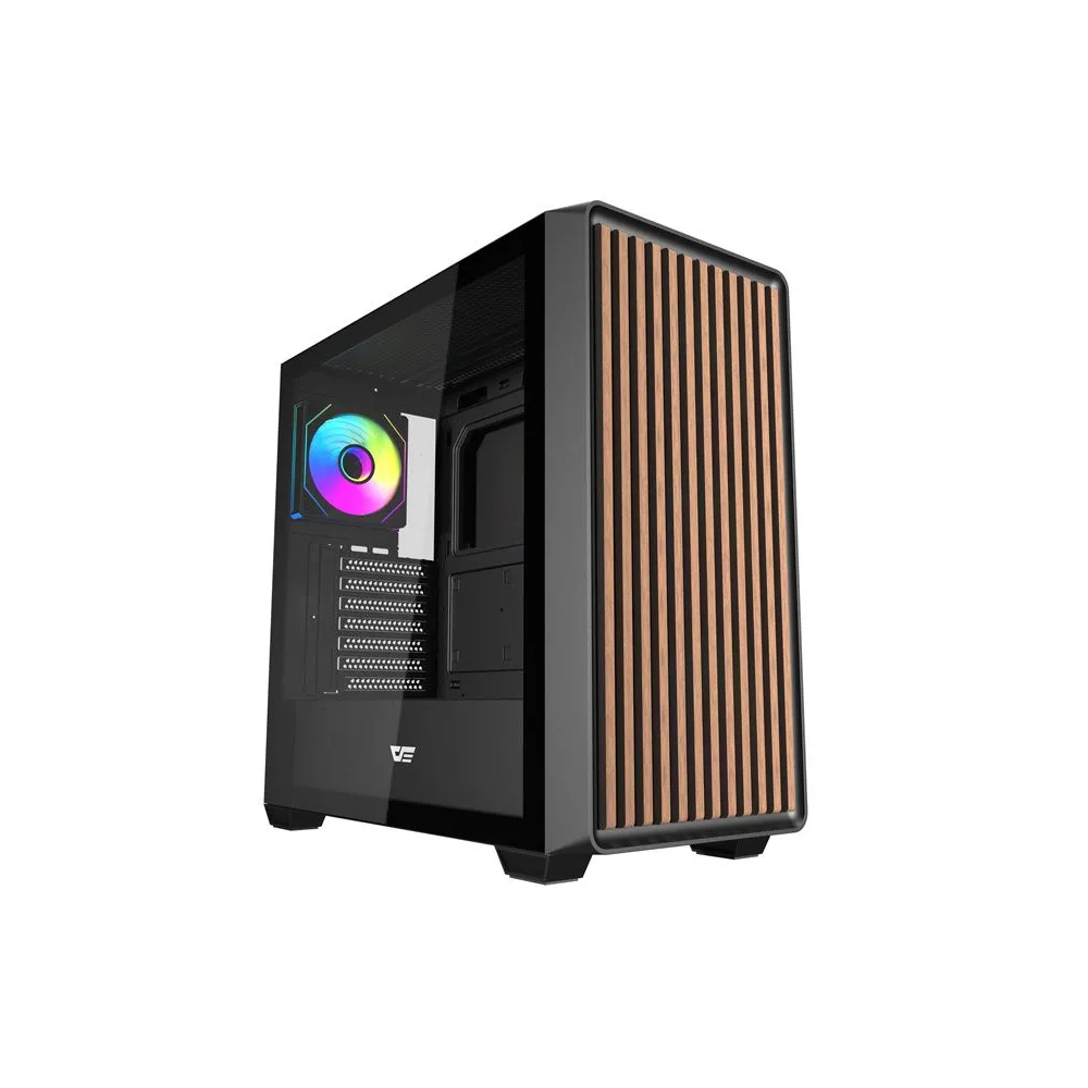 Darkflash DS900WD carcasă pentru computer ATX (negru) + 4 ventilatoare