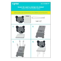 Scaun copii, MDF,design elefant, U-Grow