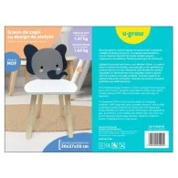 Scaun copii, MDF,design elefant, U-Grow
