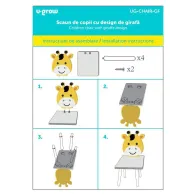 Scaun copii, MDF,design girafa, U-Grow