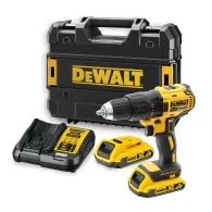 DEWALT DCD777D2T-QW Masina de gaurit si insurubat Li-Ion, 65Nm, brushless + Valiza + 2x acumulatori Li-Ion, 18V, 2Ah + Incarcato