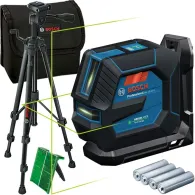 BOSCH GLL 20-22 G + LB 10 + BT 150 Nivela laser cu linii verzi (20 m) + Suport universal + Stativ