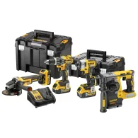 DEWALT Kit 4 Scule 18V Surubelnita cu impact Li-Ion, 205 Nm, brushless (DCF887N) + Polizor unghiular Li-Ion, brushless, Ø125 mm 