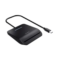 Primo Smartcard Reader Trust, interfata USB-C 2.0, lungime cablu 100cm, negru