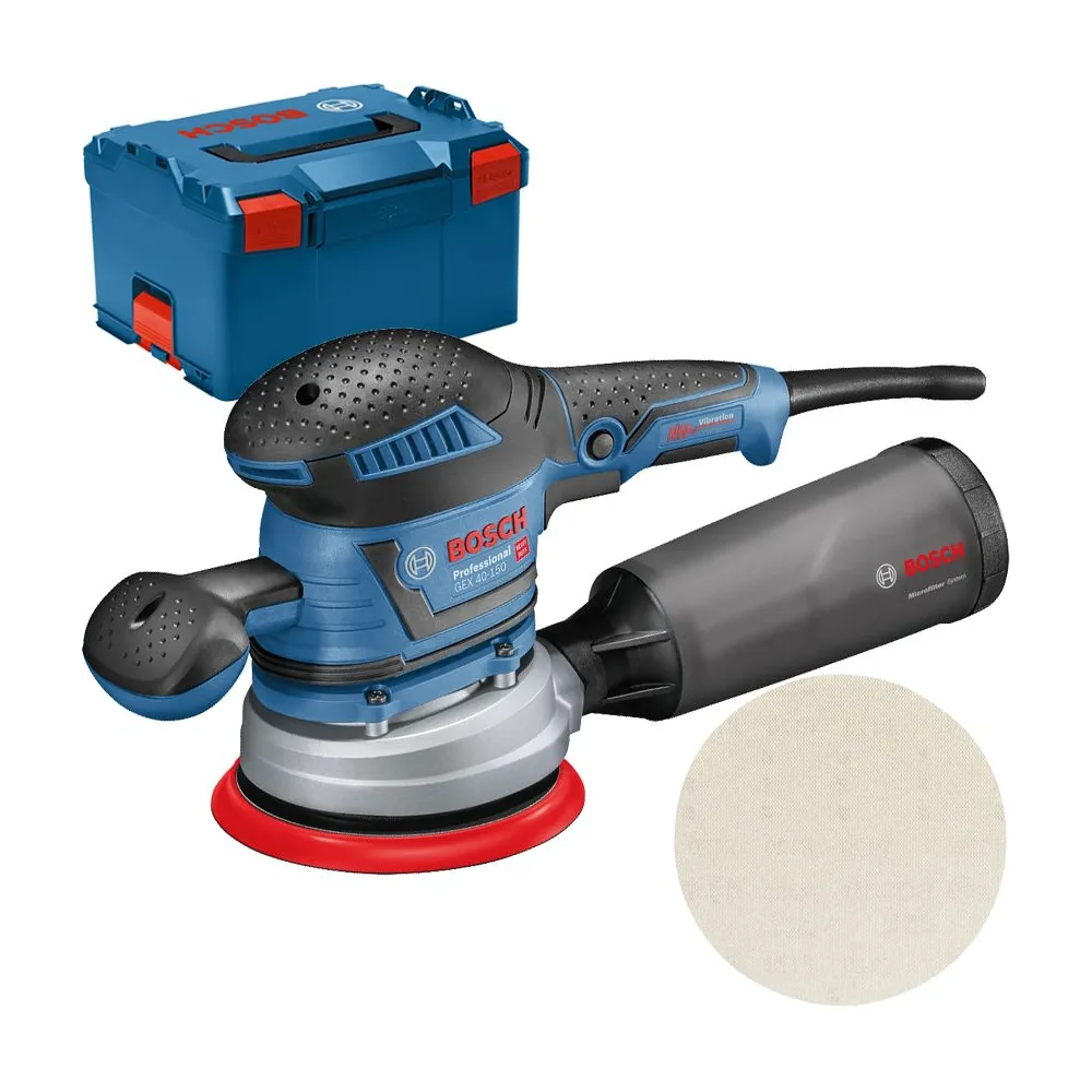 BOSCH GEX 40-150 Slefuitor excentric 400 W + L-BOXX