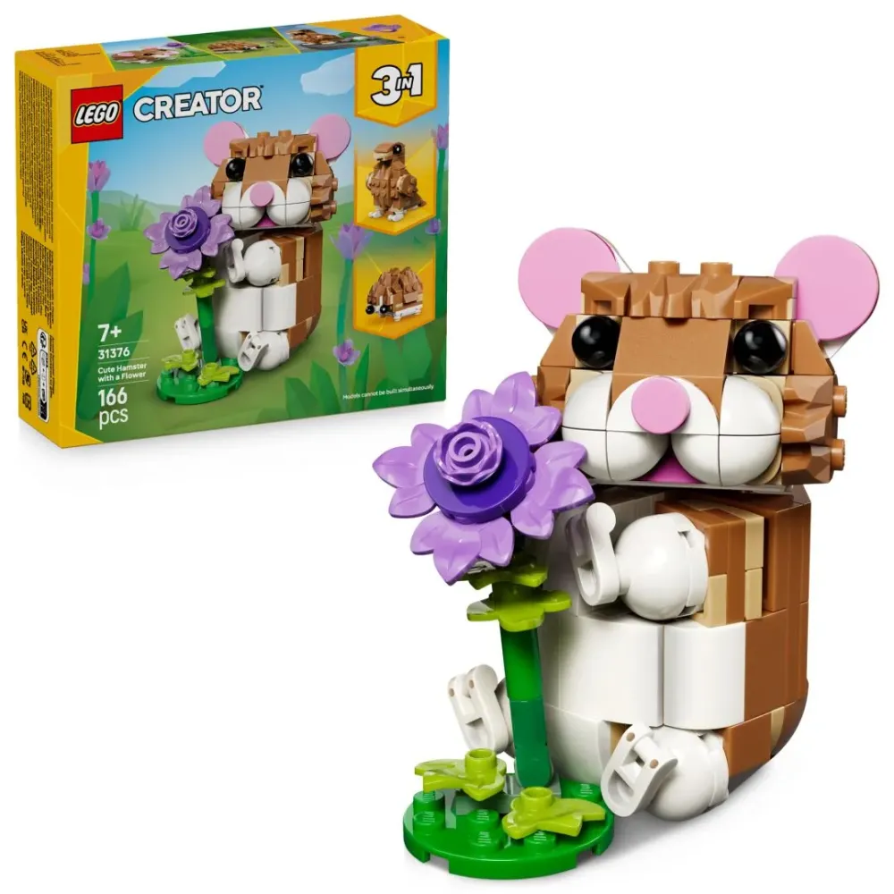 HAMSTER ADORABIL CU O FLOARE LEGO31376
