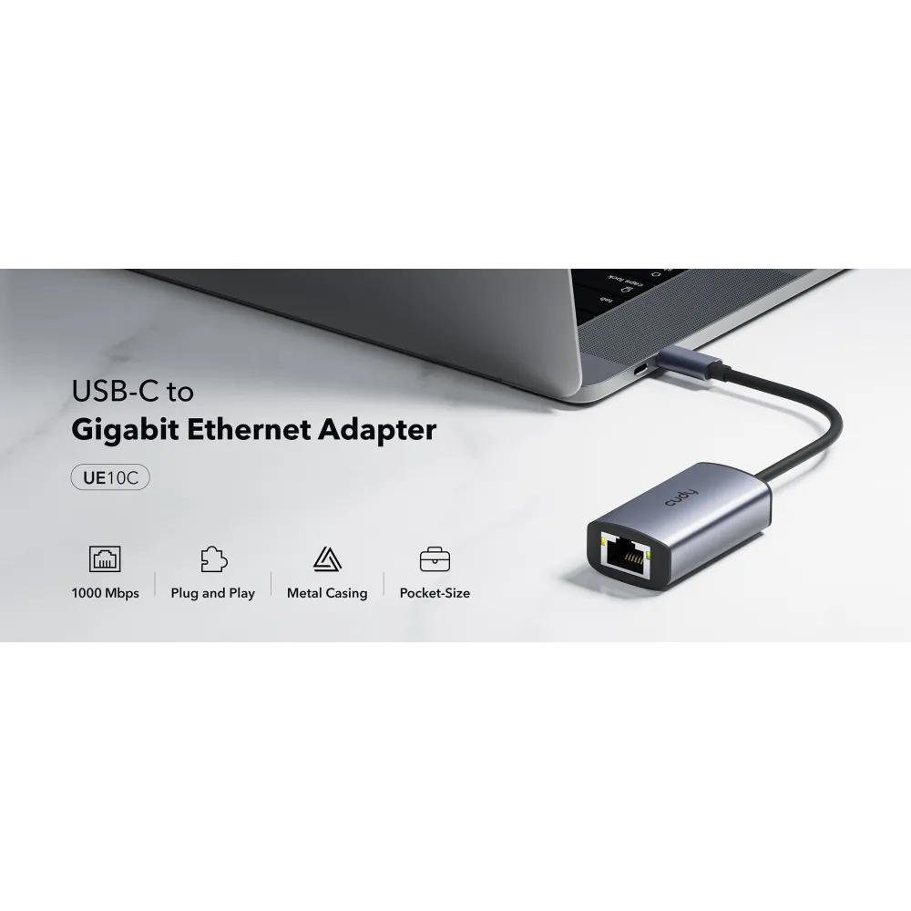 Adaptor retea Cudy UE10C USB-C la Gigabit Ethernet