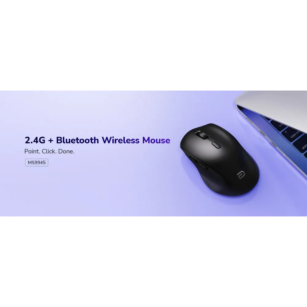 Mouse wireless, Bluetooth Cudy MS9945, 3200dpi, 6 butoane, negru