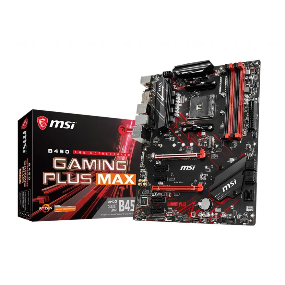 MSI B450 GAMING PLUS MAX plăci de bază AMD B450 Mufă AM4 ATX Msi - 1