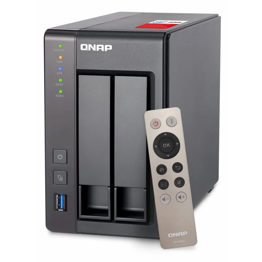 Qnap tower nas ts-251+-2g 2-bay intel celeron quad-core 2.0ghz (up Qnap - 1
