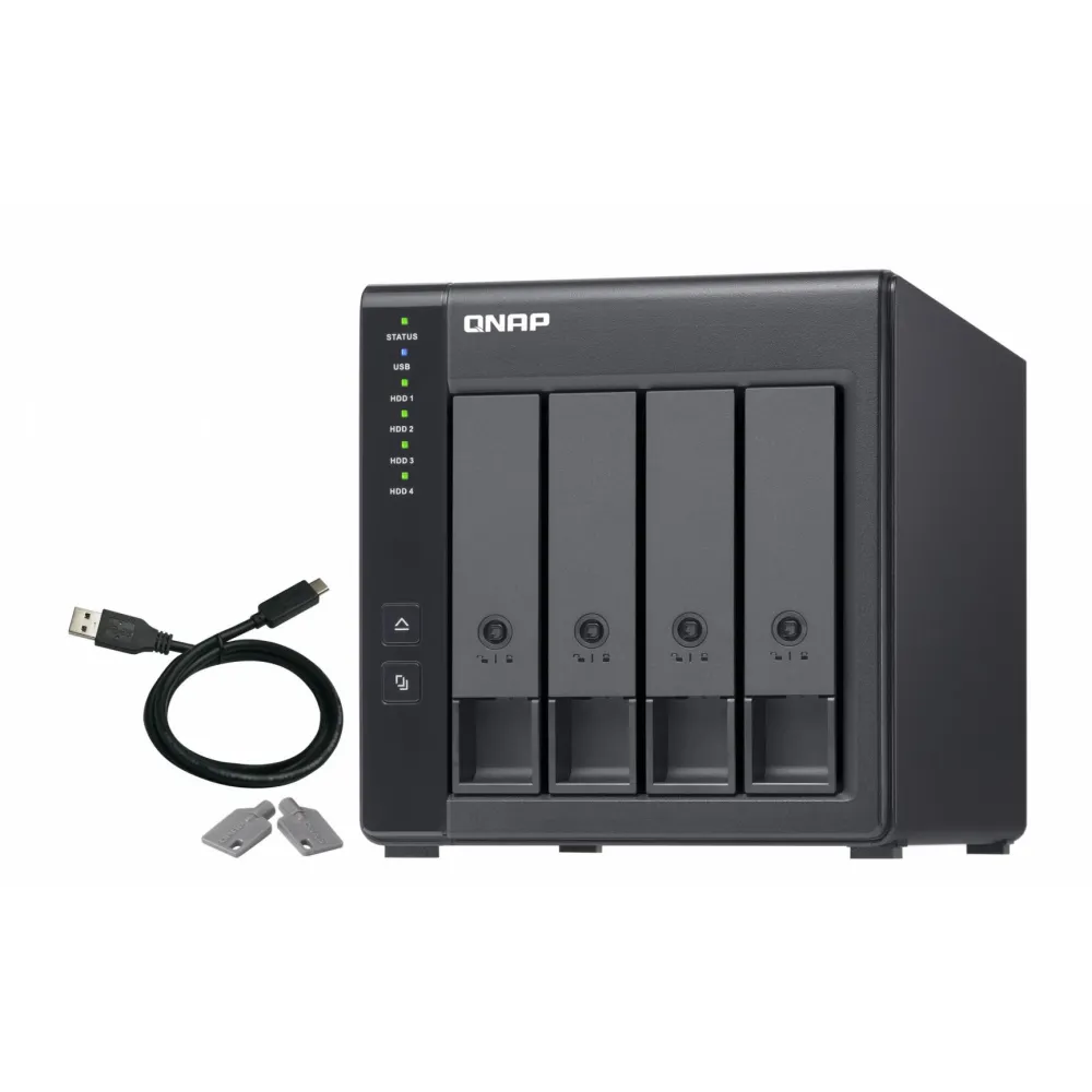 Qnap expansion tr-004 4-bay 3.5 sata hdd usb 3.0 type-c Qnap - 1