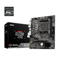 Placa de baza msi a520m skt am4 amd a520 matx slot ram 2 x ddr4 max 64 gb 4x s-ata 3 1x m.2 1x pci-e pci-e3.0 x 16 x 1 pci-e3.0 