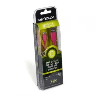 Cablu de date/incarcare serioux port microusb 1m roz Serioux - 1