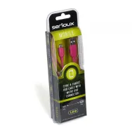 Cablu de date/incarcare serioux port microusb 1m roz Serioux - 1